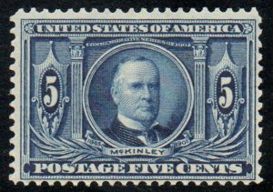 USA #326 F/VF OG NH, eye popping color!