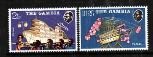 Gambia-Sc#282-3-unused NH set-Christmas-Ships-id3-1972-