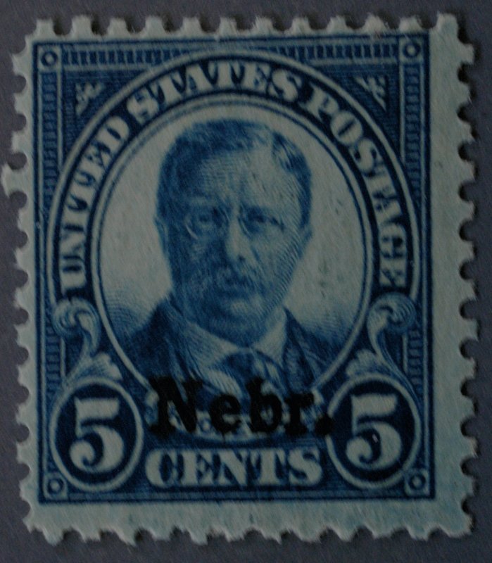 United States #674 5 Cent Roosevelt Nebr Overprint OG
