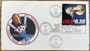 US #1909 Used VF/XF Cachet & Space NASA Cover STS-8 Challenger 1983 [FDC286]