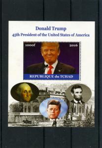 Chad 2016 Donald Trump Kennedy s/s Perforated mnh.vf