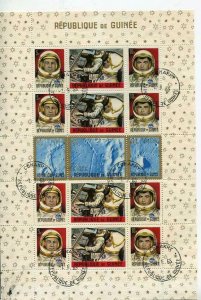 Guinea 1965/9 (2) Sheets Used/MNH Space  Overprint RRR 3464