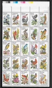 #1953-2002A MNH Plate block strip of 25