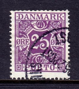 Denmark - Scott #J20 - Used - Perf crease LL cnr. - SCV $7.75