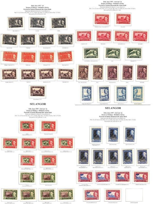 MOMEN: SELANGOR SG #126-127a SPECIALIZED COLLECTION MINT OG NH £350+ LOT #66298*