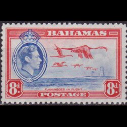 BAHAMAS 1938 - Scott# 108 Flamingos 8p LH