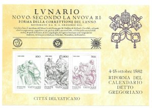 VATICAN 1982 Gregorian Calendar Sheet MNH / M412