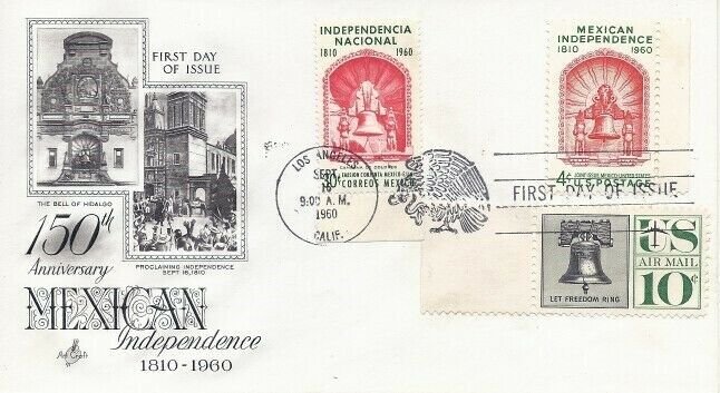 1157 MEXICAN INDEPENDENCE - Combo FDC