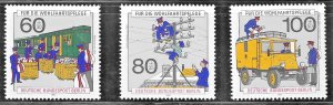 Germany - Berlin (1990) - Scott # 9NB283 - 9NB285,  MNH