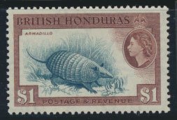 British Honduras SG 188 SC # 153 MVLH  perf 13½ Armadillo  see scan