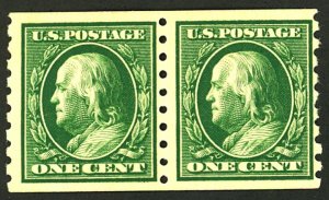 U.S. #390 MINT PAIR OG LH