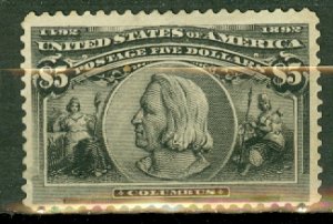 M: US 245 mint CV $2300 2016 APS cert see description