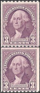 722 Mint,OG,NH... Line Pair... SCV $8.00