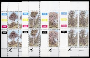 Ciskei 46-9 Plate Blocks MNH Flowering Trees