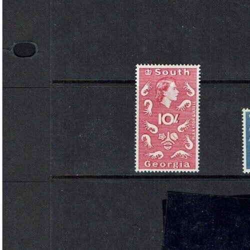 South Georgia: 1963 Queen Elizabeth Definitive , 10/- Magenta, SG14,  MNH