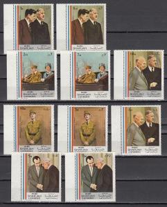 Sharjah, Mi cat. 814-823 A. Presidents De Gaulle and Kennedy issue. ^