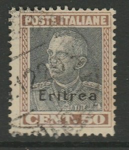Eritrea 1928 50c Used Italy Colony A16P62F9