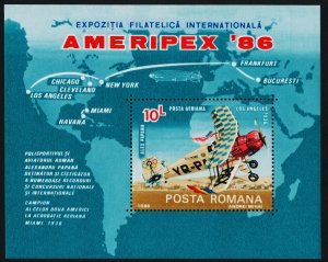 Romania C271 MNH Alexandru Papana, Aircraft, Map