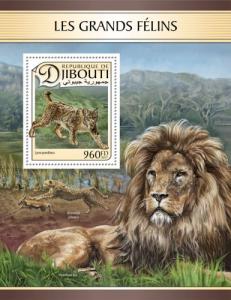 DJIBOUTI 2017 SHEET WILD CATS FELINES WILDLIFE