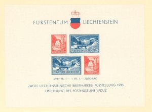Liechtenstein #B14 Mint (NH) Souvenir Sheet