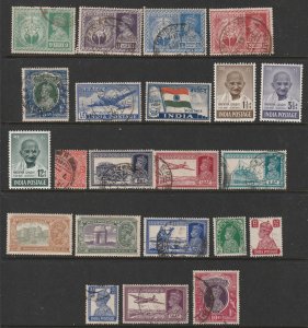 India small lot from KGV &VI era used & odd mint