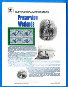 USPS COMMEMORATIVE PANEL #222 MIGRATORY BIRD ACT #2092