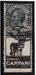 Italy 1901-22 with Advertising Label #96c, Please see the description