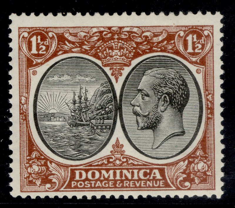 DOMINICA GV SG75, 1½d black & red-brown, M MINT. Cat £15.