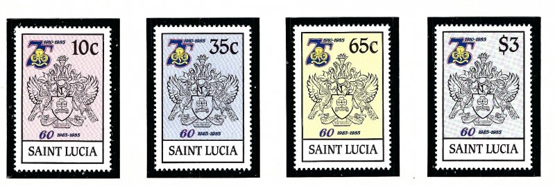 St Lucia 727-30 MNH 1985 Girl Guides (KA)