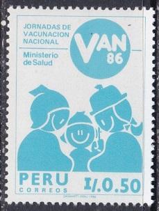 1986 Peru Scott 895 Vaccination Campaign MNH