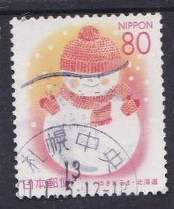 Japan Prefecture -1999 Hokkaido Land of Snow - Snowman  -80y used