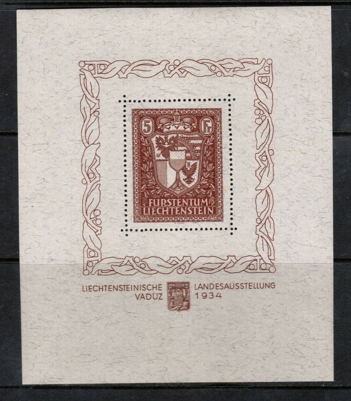 Liechtenstein #115 Extra Fine Never Hinged Souvenir Sheet