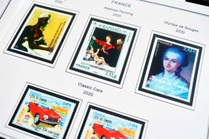 COLOR PRINTED FRANCE 2019-2020 STAMP ALBUM PAGES (63 illustrated pages)