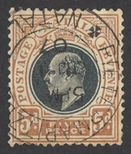 Natal Sc# 88 Used (a) 1902-1903 5p King Edward VII