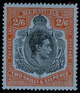 BERMUDA GVI SG117c, 2s 6d black & orange-red/pale blue, M MINT. Cat £16.