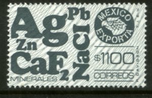 MEXICO Exporta 1589, $1100P Minerals w/Burelage Paper 10. MINT, NH. VF.