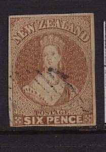 New Zealand FFQ Chalon IMPERF 6d SG 14 FU