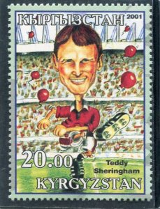 Kyrgyzstan 2001 FOOTBALL TEDDY SHERINGHAM Caricature 1v Perforated Mint (NH)