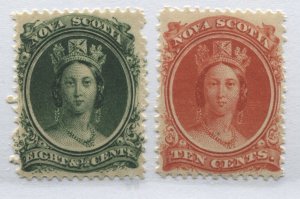 Nova Scotia QV 1860 8 1/2 cents and 10 cents unmounted mint NH