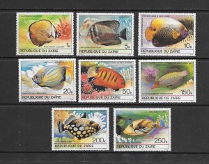 FISH-ZAIRE #974-81  MNH