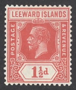 Leeward Islands Sc# 65 MH 1926 1½p rose red King George V