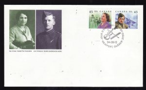 Canada-Sc#1526a-stamps on  FDC-Great Canadians-Billy Bishop-Mary Travers-1994-