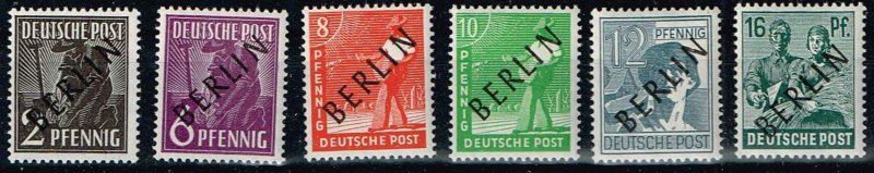 Germany 1948,Sc.#9N1-5 +7 MNH. cv.€18