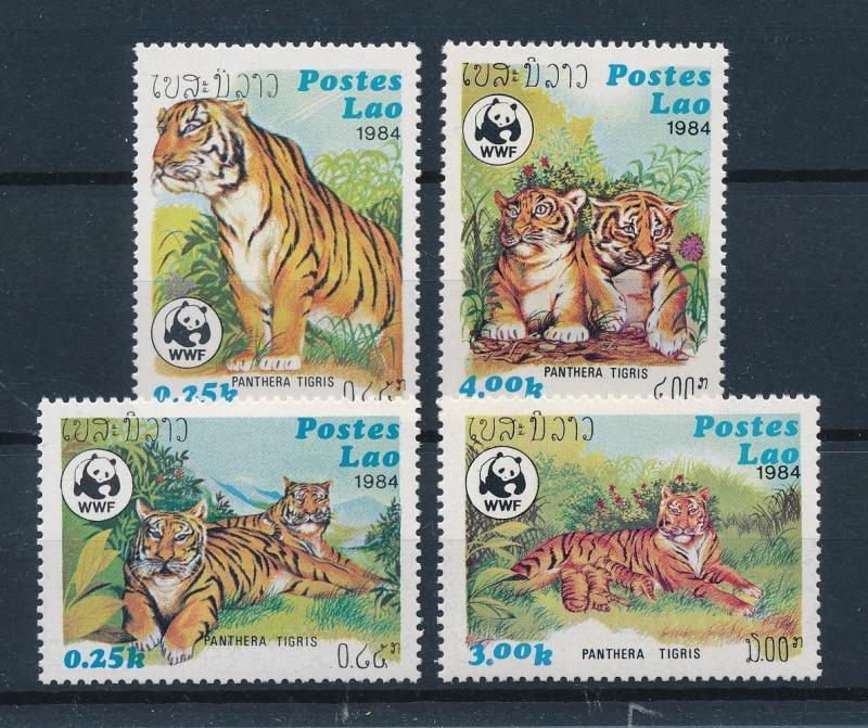 [54100] Laos 1984 Wild animals Mammals WWF Tiger MNH