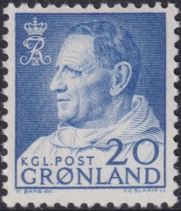 Sc# 53 Greenland 1963 - 1968 Frederick IX 20 Ore issue MNH CV $4.25 