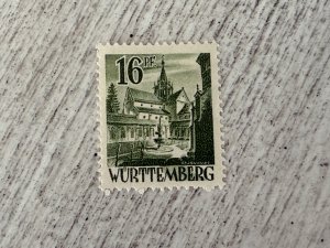 German Occupation Stamp #8N6 MNG, 16pf, Wurttemberg, 2024 SCV $0.25