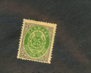 DENMARK #32A MINT FVF OG HR TINY THIN Cat $78