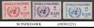 PHILIPPINES - 1947 UNITED NATIONS UNO - 3V MINT NH