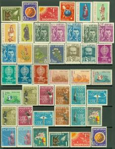 EDW1949SELL : ALBANIA Neat collection of ALL Cplt sets, mostly Mint. Sc Cat $208