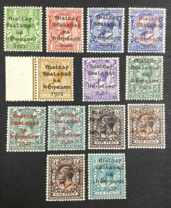 MOMEN: IRELAND SG#1-9,4b,6b,6c,8b,8c 1922 MINT OG NH £225+++ LOT #62523